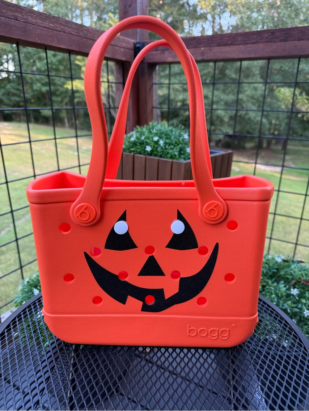 BOGG BAG Bitty Bogg Bag Bogg-O-Lantern Halloween Orange Treat Tote Size Small
